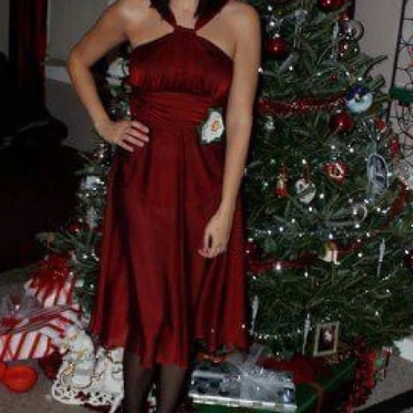 Red dress perfect for the holidays. - Picture 5 of 9